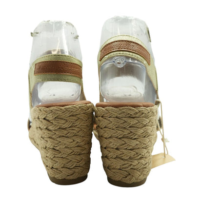 Gold Wedged Sandals