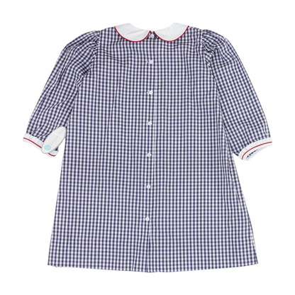 Navy Check Dress