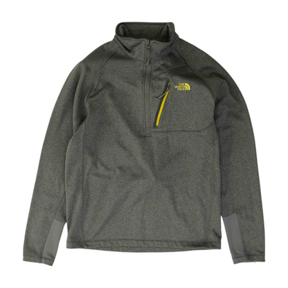Gray Solid 1/4 Zip Pullover