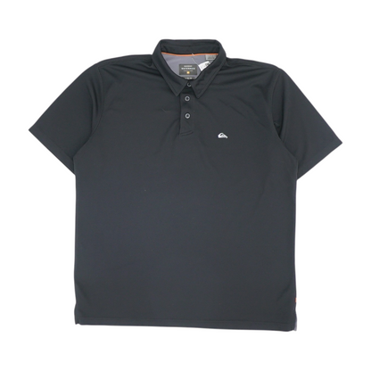 Black Solid Short Sleeve Polo