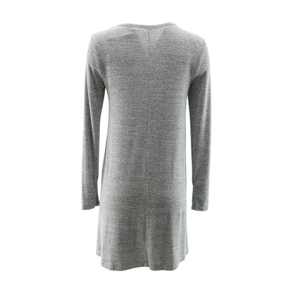 Gray Solid Midi Dress