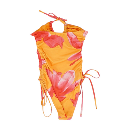 Orange Print One-Piece