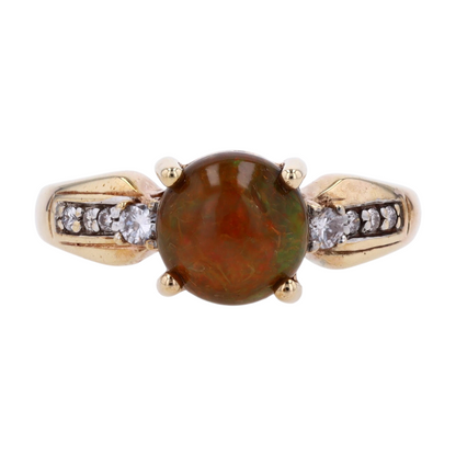 10K Yellow Gold Opal Fashion Ring