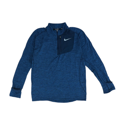 Blue Color Block 1/4 Zip Pullover