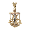 14K Tri-Tone Gold Pendant