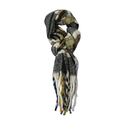 Multi Plaid Viscose Scarf