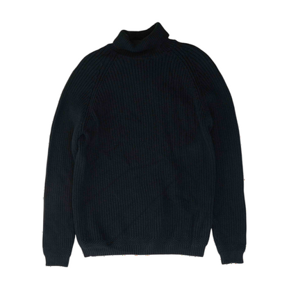 Navy Solid Pullover Sweater