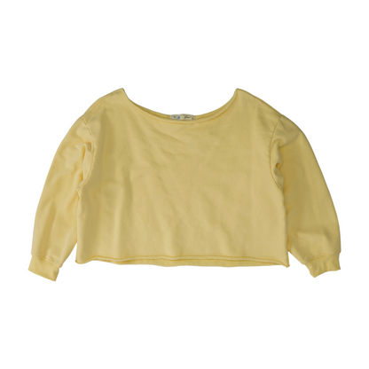 Yellow Solid Sweatshirt Pullover