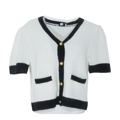 White Cardigan Sweater