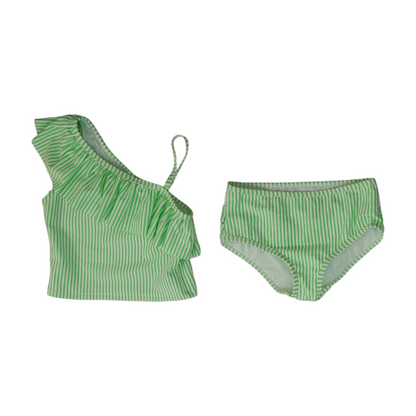 Green Striped Swim Set