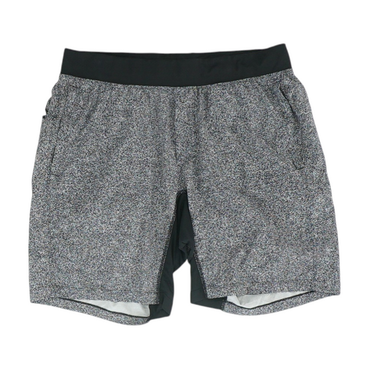 Black Print Active Shorts