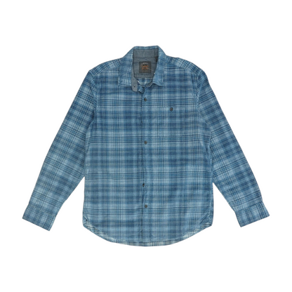 Blue Plaid Long Sleeve Button Down