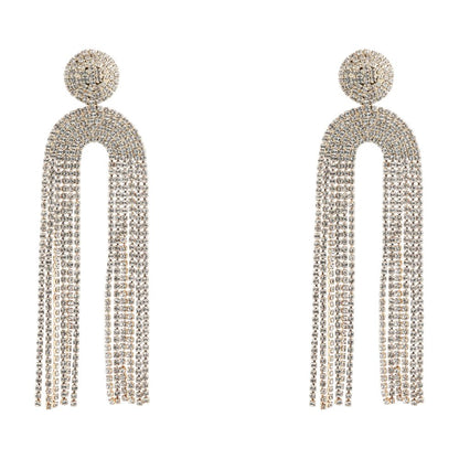 Gold Tone Cameron Rhinestone Drop Earrings