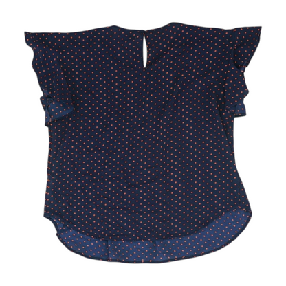 Navy Polka Dot Blouse