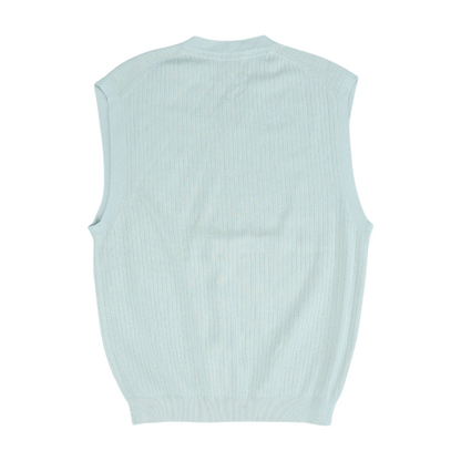 Beige Solid Vest Sweater