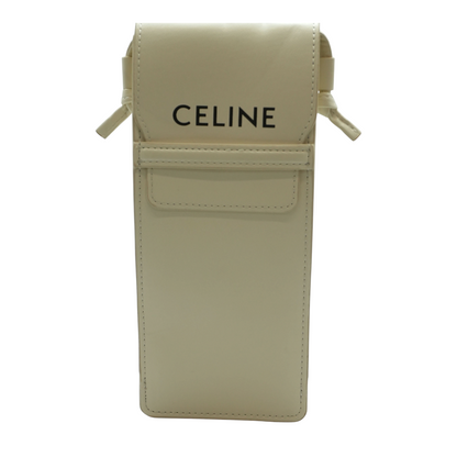 White Leather Phone Holder