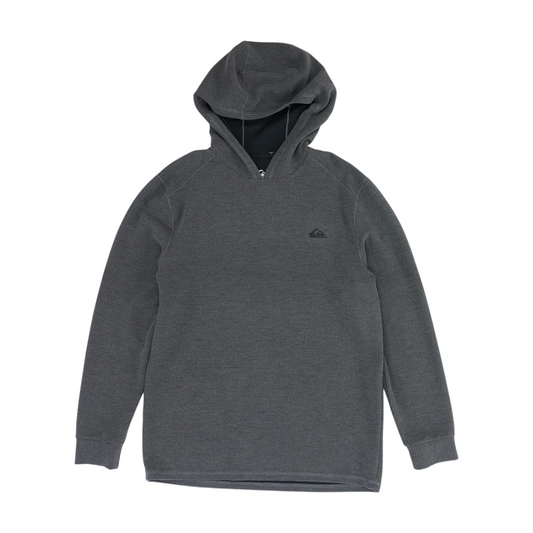 Gray Solid Hoodie Pullover