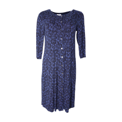 Navy Graphic Midi Dress