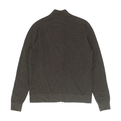 Brown Solid Cardigan Sweater