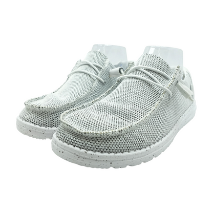 White Slip-On Flats