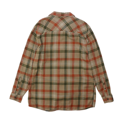 Beige Tall Plaid Flannel Button Down