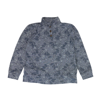 Navy Abstract 1/4 Zip Pullover