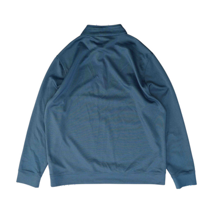Gray Striped 1/4 Zip Pullover