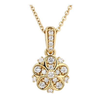 1/10 ctw 18K Yellow Gold Diamond Pendant Necklace