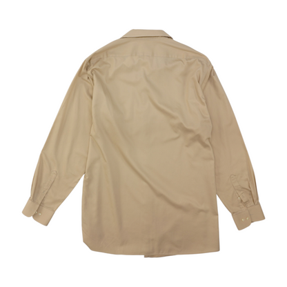 Tan Tall Solid Long Sleeve Button Down