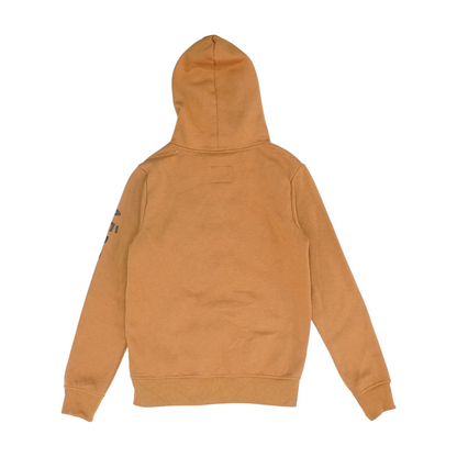 Brown Solid Hoodie Pullover