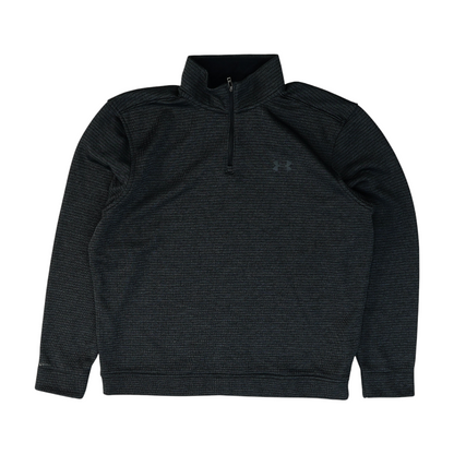 Black Striped 1/4 Zip Pullover