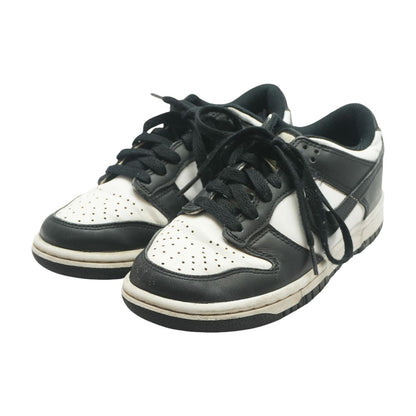 Dunk Low Black Leather Athletic Shoes