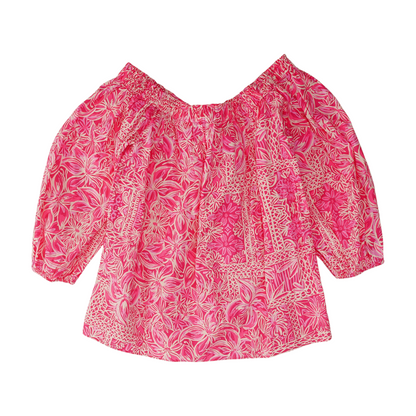 Pink Floral Blouse