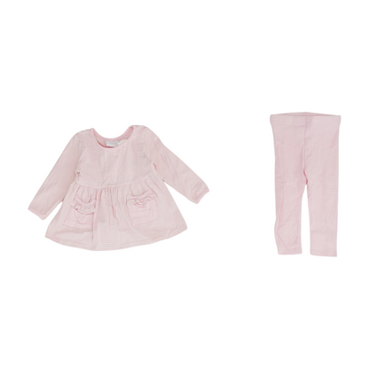 Pink Striped Long Sleeve Set