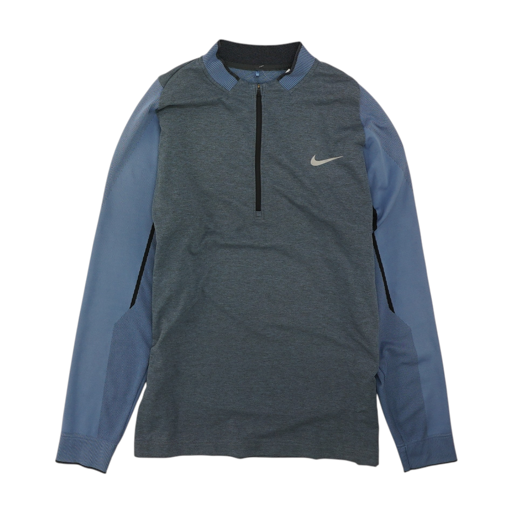 Gray Color Block 1/4 Zip Pullover
