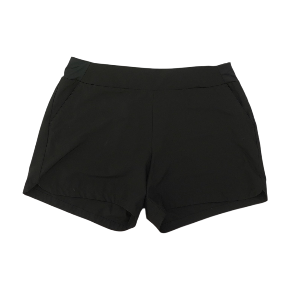 Black Solid Active Shorts