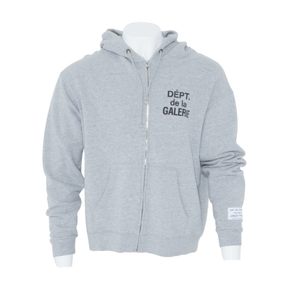 Heather Grey French Zip Hoodie