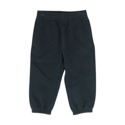 Black Solid Sweatpants Pants
