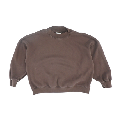 Brown Solid Sweatshirt Pullover