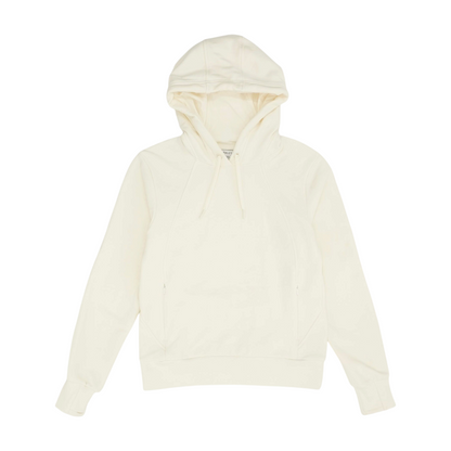 Beige Solid Hoodie Pullover