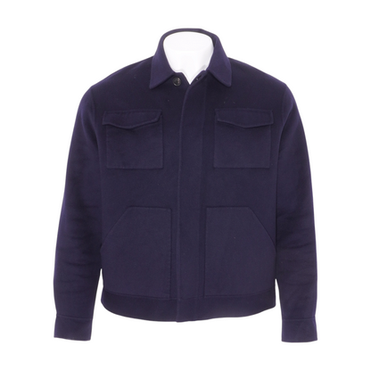 Double-sided Wool and Cashmere Jacket in Navy