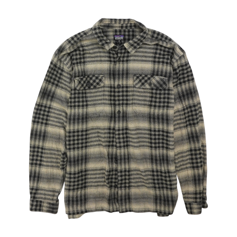 Gray Plaid Flannel Button Down