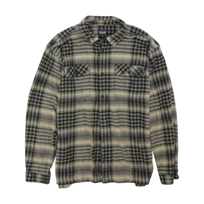 Gray Plaid Flannel Button Down