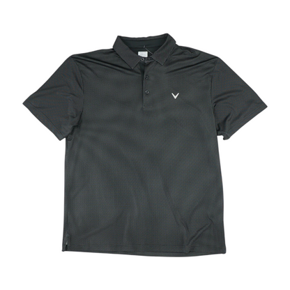 Gray Check Short Sleeve Polo