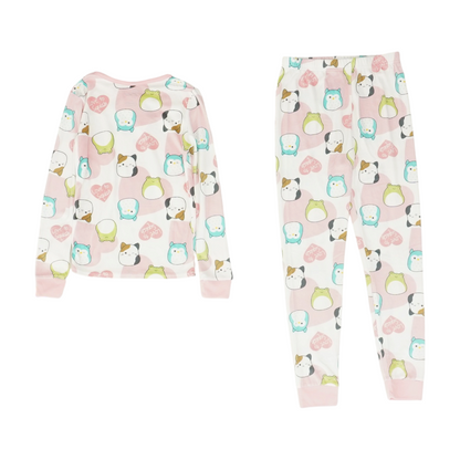 White Graphic Pajama Set