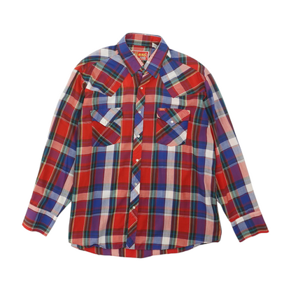 Vintage Multi Plaid Long Sleeve Button Down
