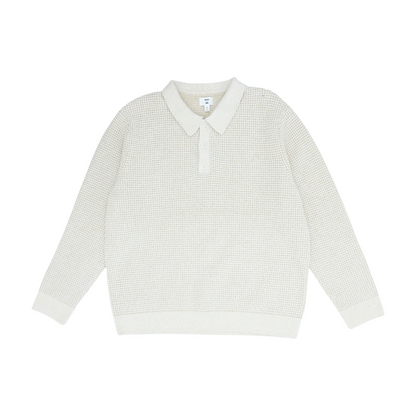 Beige Solid 1/4 Zip Sweater