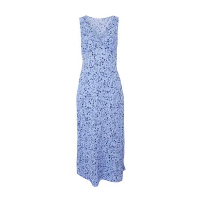 Blue Floral Midi Dress