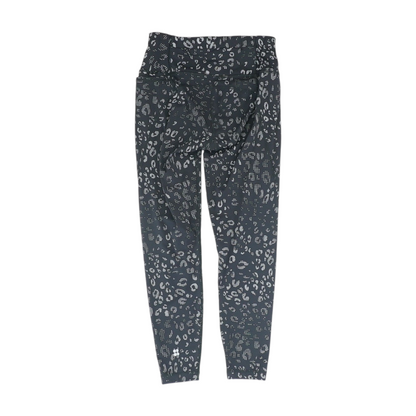 Black Abstract Active Leggings