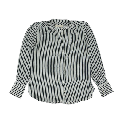 Navy Striped Button Down